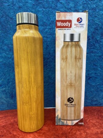 Water bottle woody : stainless steel