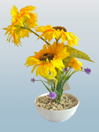 Artificial Sunflower Flower Pot