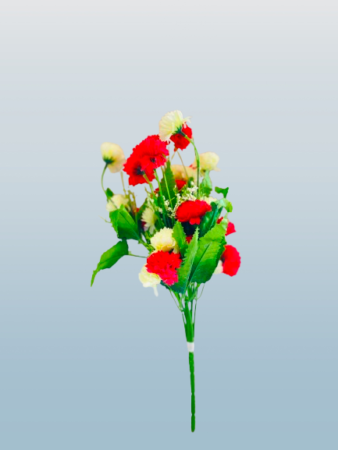 Premium Red & White Artificial Flower Arrangement