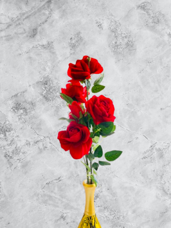 Premium Red Artificial Rose Flower Stem