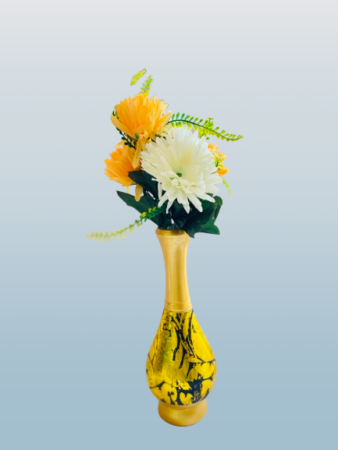 Premium Yellow & White Artificial Flower Bunch