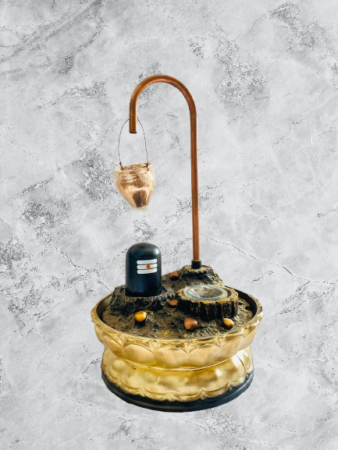 Spiritual Shivling Theme Water Fountain with Crystal Ball – Premium Tabletop Décor